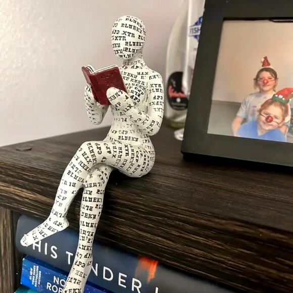 Reading Woman Sitting Up Figurine for Readers or Writers - Picture 2 of 10